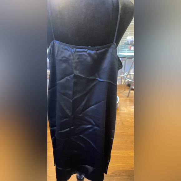 Vintage Intimate Moments Black Silky Lingerie Knee Length - Picture 3 of 4